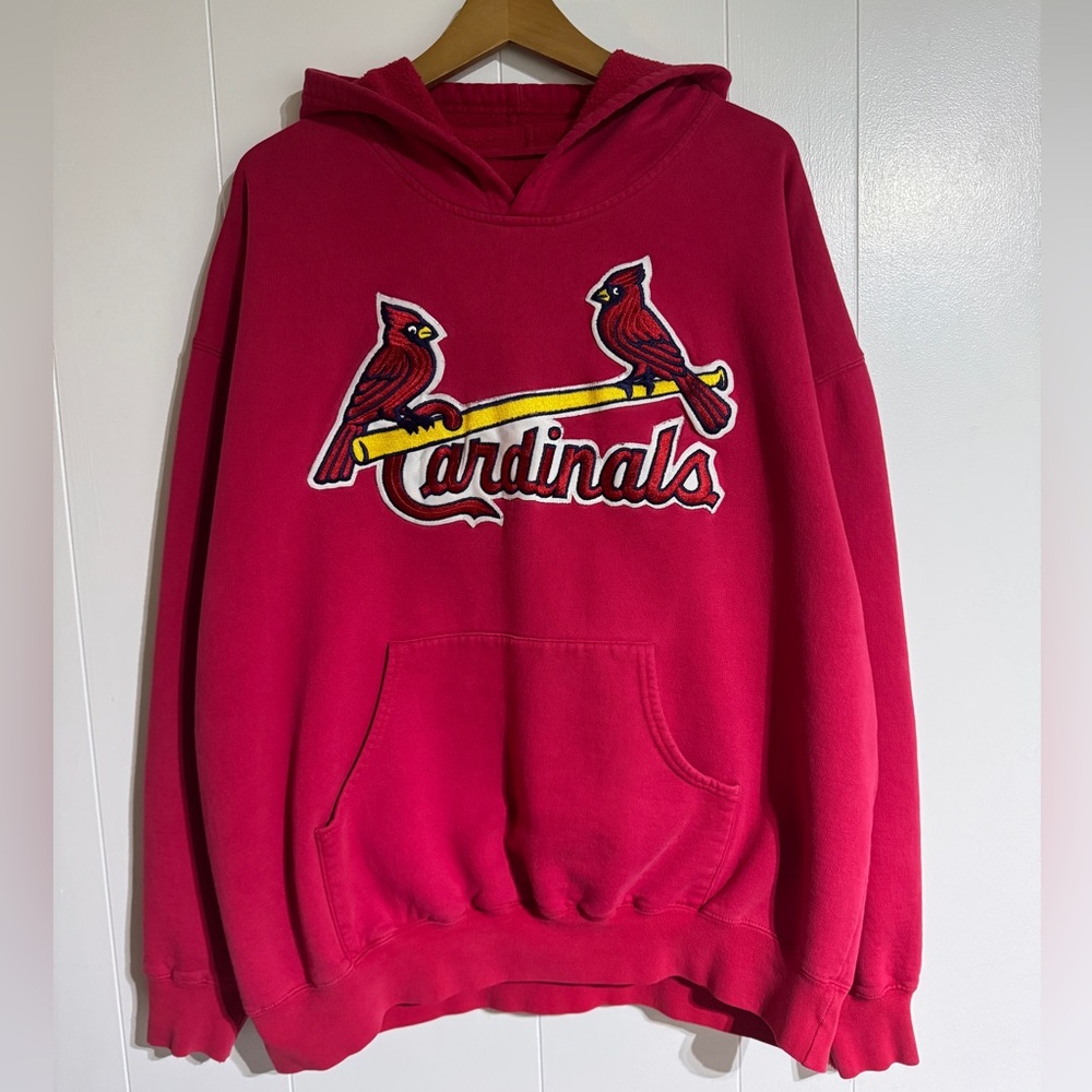 St. Louis Cardinals Red Hoodie Embroidered Heavyweight Sweatshirt Y2K MLB